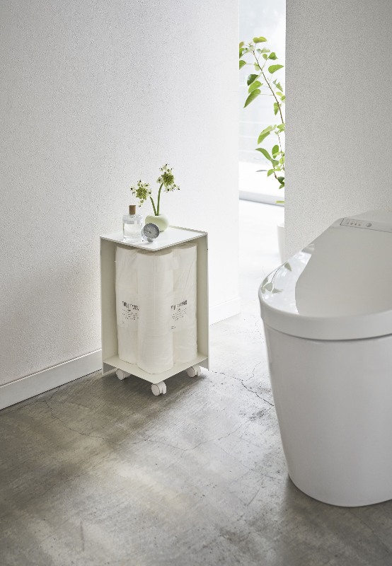 Carrello Yamazaki con ruote per bagno